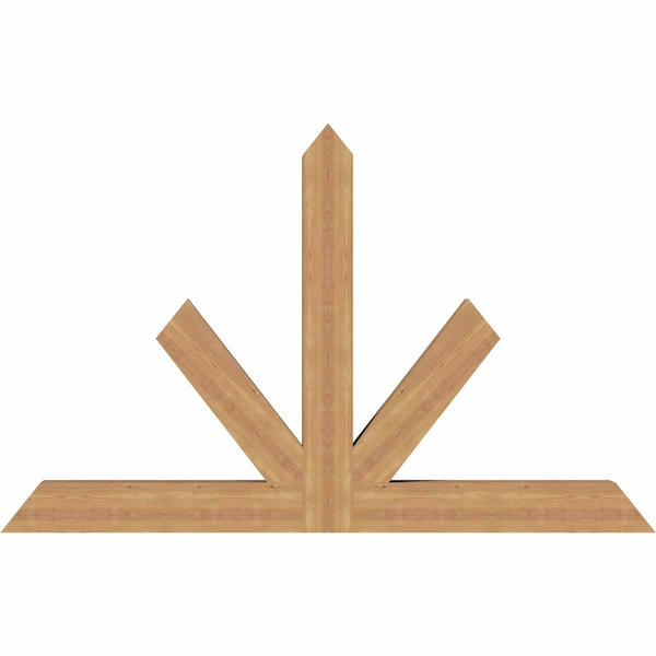 Ekena Millwork Saratoga Timber Gable Bracket, Western Red Cedar, 72"W x 45"H x 5 1/2"D x 5 1/2"F, 15/12 Pitch GBW072X45X0606SAR00SWR - main